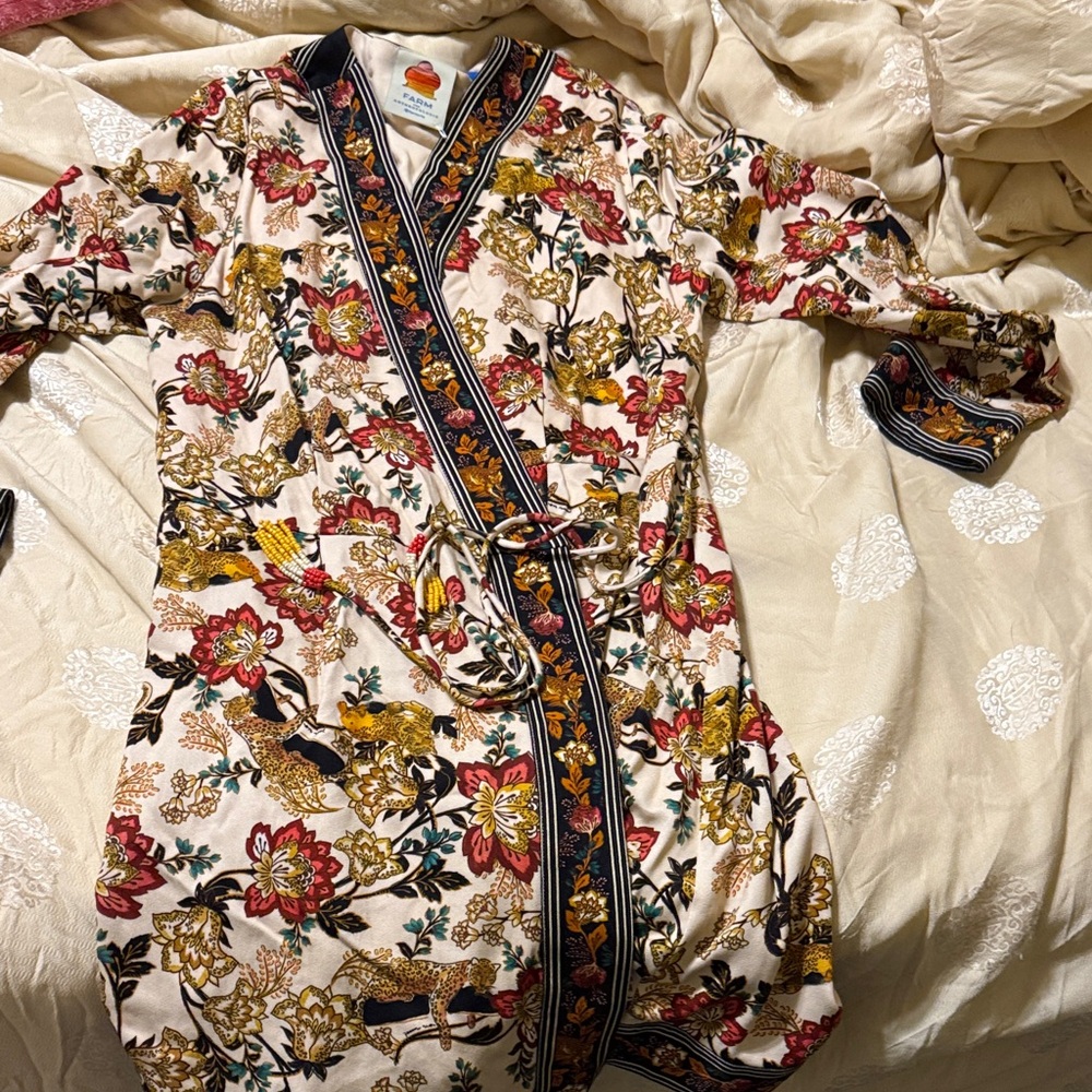 FARM Rio Multicolor Floral wrap dress